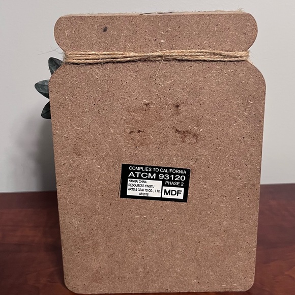 Rustic Burlap Wall Decor with Metal Flower - Picture 2 of 4